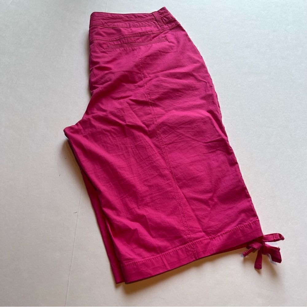 Caribbean Joe Women's Hot Pink Cotton Bermuda Shorts Size 12